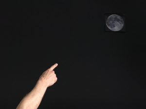 Pointing at Moon Art