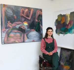 Alexandra Zarins in her studio, 2024